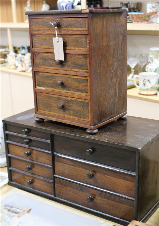 A miniature chest of drawers and another